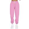 Dames pluche broek casual winter vrouwelijk trekkoord effen kleur vrijetijdssport elastische broek harenbroek