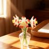 Mini Décoration Fleur en Verre Soufflée à la Main Cristaux Artificiels Plantes Petit Vase à Fleurs Ornement pour la Fête des Mères Anniversaires Cadeaux