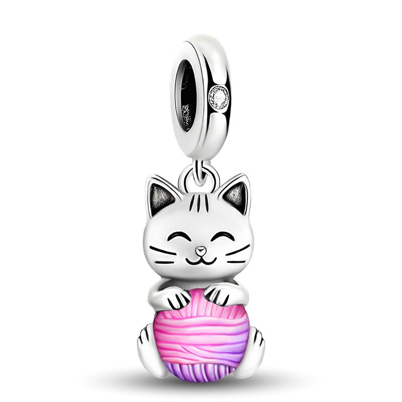 Copper Cute Elephant Cats Charms Beads Fit Diy Bracelet Necklace Making Gift Of High Quality Jewelry For Womens
