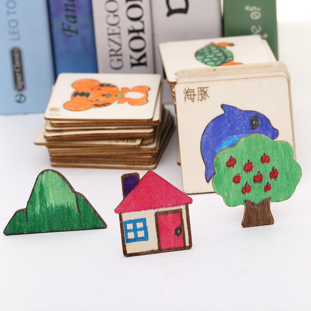 Montessori Kids Toys Drawing Toys Wooden Diy Painting Template Stencils Learning Educational Toys For Children Gift 1020Pcs