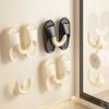 2Pcs Plastic Suction Cup Slipper Storage Rack Wall Mounted Space Saving Shoe Wall Hook Punch Free Slipper Hanger Balconies