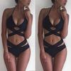 Elegant Women High Waisted Bikini Set With Padded Push-up Bra And Adjustable Straps