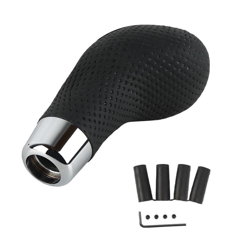 Universal Leather Auto Manual Car Gear Shift Knob Gear Stick Shifter Lever Pen Shifting Head Handball Replacement