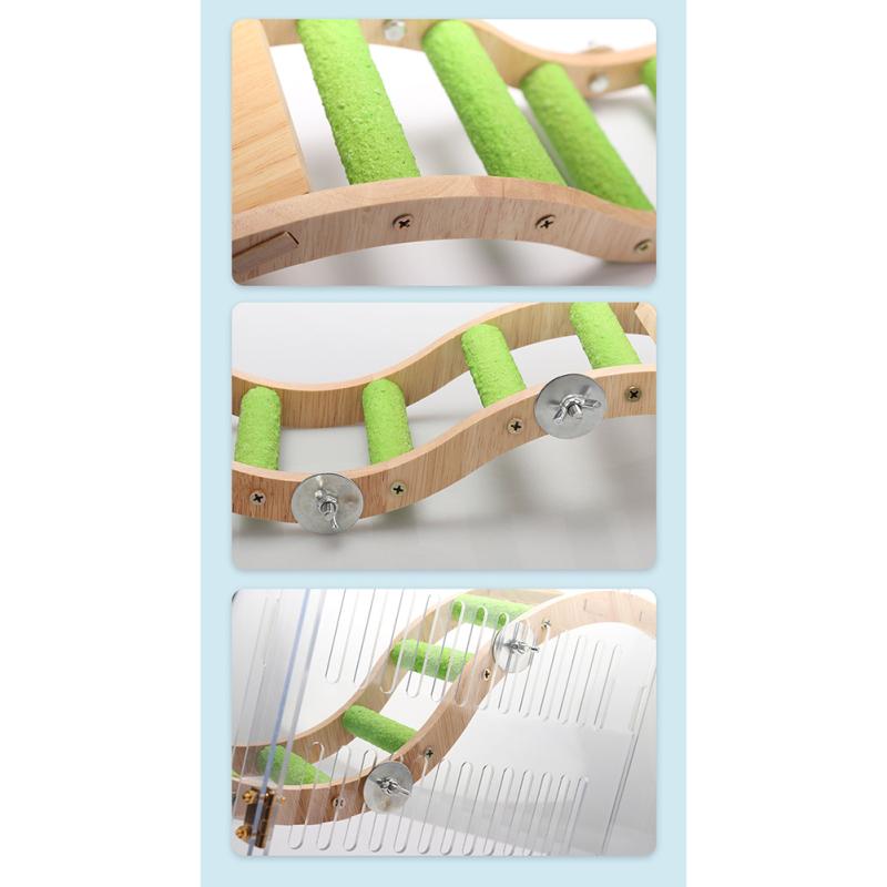 Platformă de Joacă Scară din Lemn pentru Păsări de Companie Platformă Jucărie Interactivă Ascuțirea Ghearelor Accesorii Accesorii Colivie Păsări