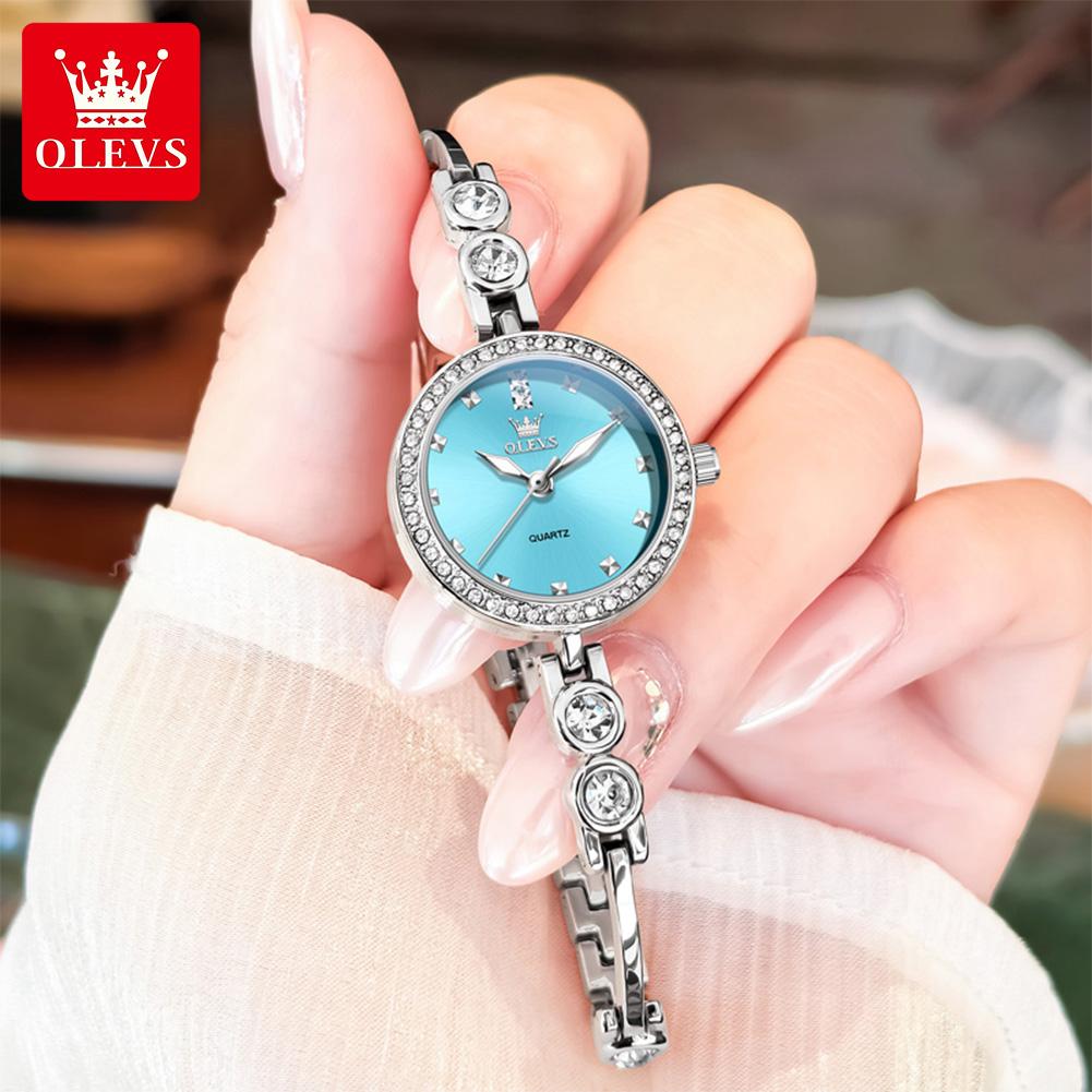 OLEVS Women Watches Stainless Steel Luxury Original Elegant Quartz Watch Waterproof Luminous Watches For Woman