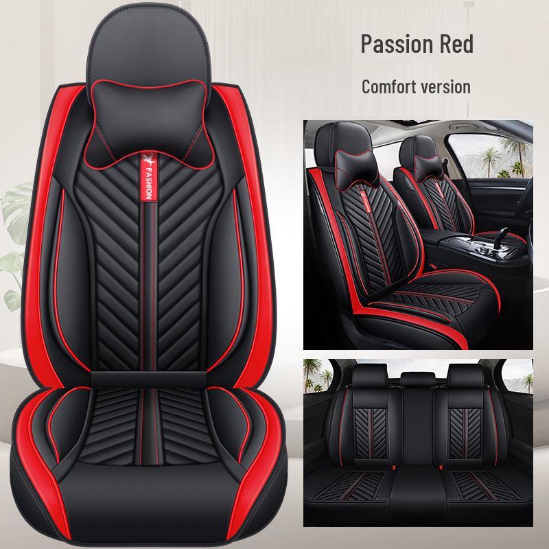 Four Seasons Universal Leather Car Seat & Steering Wheel Cover Set