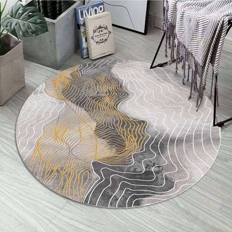 Nordic Modern Minimalist Circular Carpet Living Room Sofa Bedroom Bedside Carpet Cushion Study Computer Swivel Chair Floor Mat