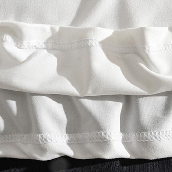 M Wardrobe Student Shirt Fake Two Piece O Neck Simple Casual Spring Top for School