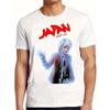 Men's Vintage Japan Music T-Shirt-  Sylvian Quiet Life Synth Pop Band Tee with Red Japanese Text& Logo, 80s Inspired Streetwear, Breathable Short