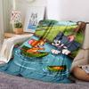 1pc Tom, Jerry Flannel Blanket Soft Warm Throw for Home, Office, Travel, All-Season Cozy Bedding GiftL1280