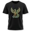 Homa Bird Persian Symbol T-Shirt | Golden Phoenix Mythical Folk Art Tee