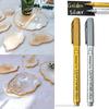 1Pc Metallic Waterproof Permanent Marker Pens for DIY Epoxy Resin Mold Gold Silver Color Drawing Supplies Craft Marker Pen