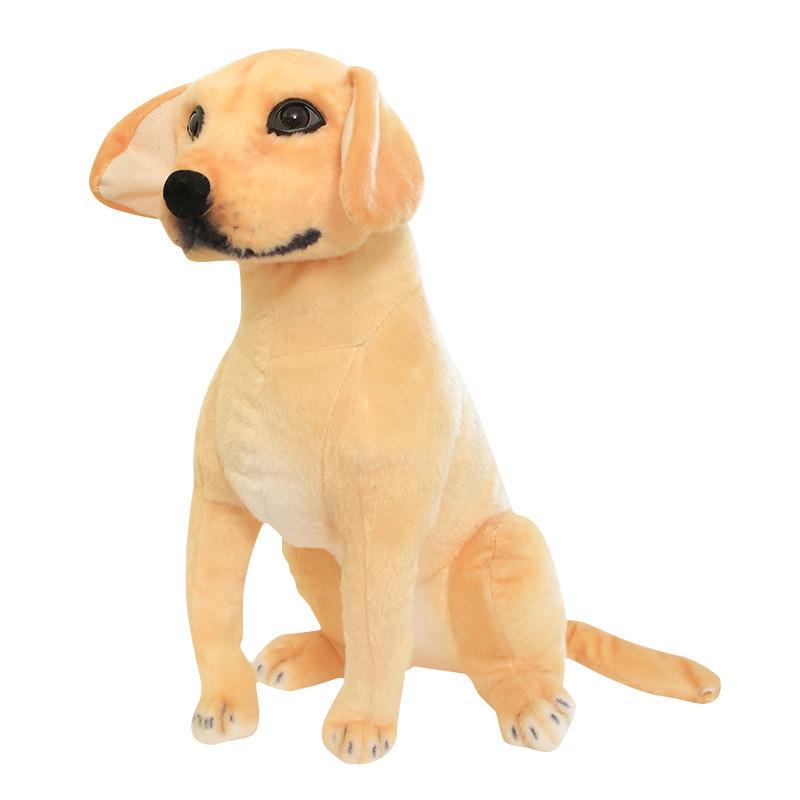 Simpatico peluche simulazione golden retriever bambola peluche cucciolo di cane bambola bambini confortante bambola di pezza ornamento soggiorno casa