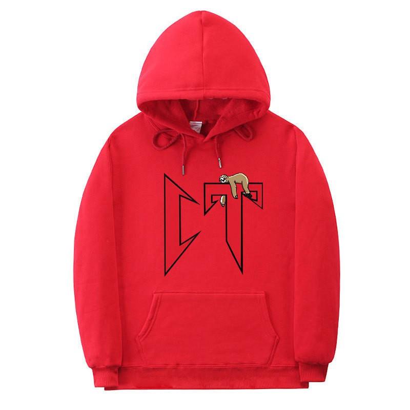Unisex Oversized Hooded Sweatshirt With Printed Design Ribbed Hem Loose Fit Long Sleeve Cotton Pullover Winter