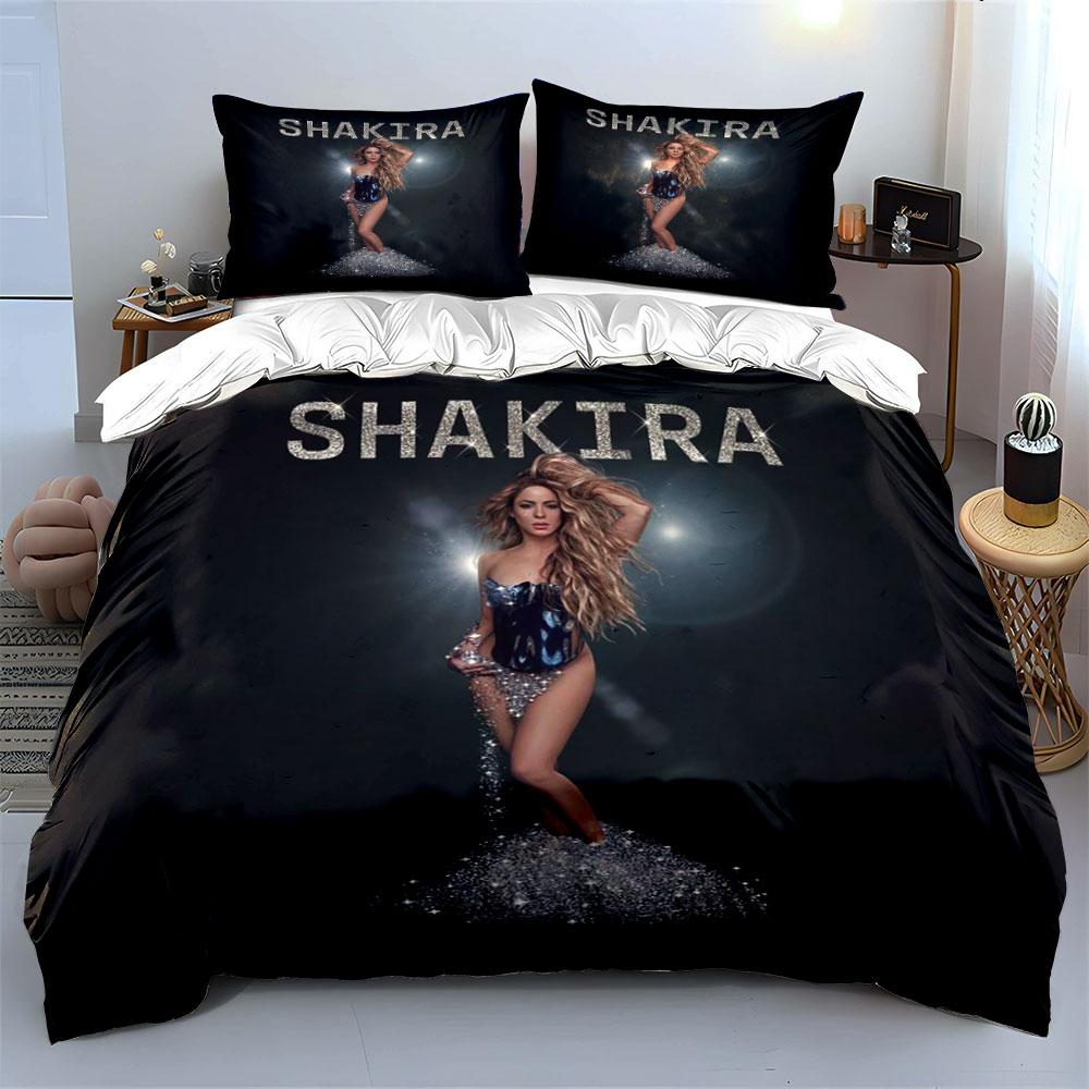 Shakira Glitter Beddengoed Set Beddengoed Dekbedovertrek Set Dekbedovertrek Kussenslopen (1*Dekbedovertrek 2*Kussenslopen, zonder dekbedvulling)
