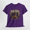 T-shirt unisex in cotone pesante dei Baltimore Ravens, abbigliamento per tifosi sportivi, giorno della partita.