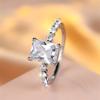 Square Stone Simple  Minimalist Rings For Women Classic Silver Color Wedding Band Engagement Jewelry Mother's Day Gifts