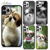 Cartoon Shih Tzu Dog Phone Case for iPhone 11 12 13 14 Pro Max Mini X XR XS SE 2020 6S 7 8 Plus Samsung Galaxy S21 S22 Shell