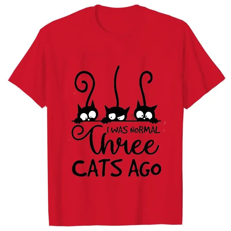 Il y a 3 chats T-shirts imprimés Femme Manches courtes Mode Respirant T-shirt Été Grande taille Femme T-shirts unisexes Vêtements Tops Street Y2k