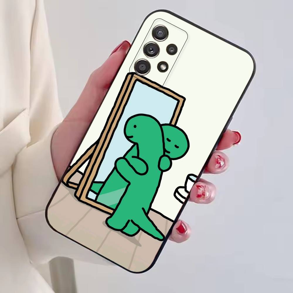 Mignon J-Jogumans Étui de Téléphone Dinosaure Silicone Noir Souple Pour Samsung S25,S24,S21,S22,S23,S30,Ultra,S20,Plus,Fe,Lite