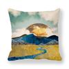 Marble Texture Sun Landscape Series Digital Printing Short Plush Pillow Covers for Car Sofa Office Cushion Cover Home Goods