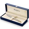 Waterman Hemisphere Gift Box Includes Fine Nib Gold Trim Roller Ball Pen Stainless Refill Roller Ball Pen - Steel/Black - (Used)