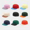 Washed Cotton Five-piece Flat Brim Hat, Vintage Color-block Utility Cap, American Street Skateboard Cap, Men's and Women's Casual Baseball Cap