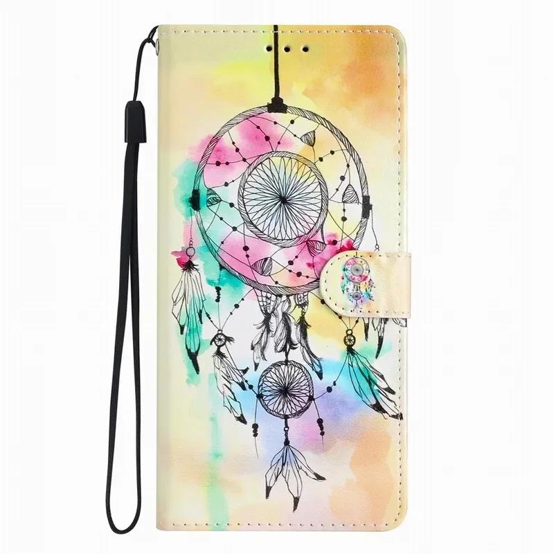 Sött Roseblomma Målat Fodral för Samsung Galaxy A22 A21S A15 A16 A17 A20 A20E A23 A24 A25 A26 A30 A30S A32 5G Plånbok Coque