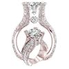 Luxe glanzende zirkonia strass ingelegde ring bruids bruiloft sieraden cadeau