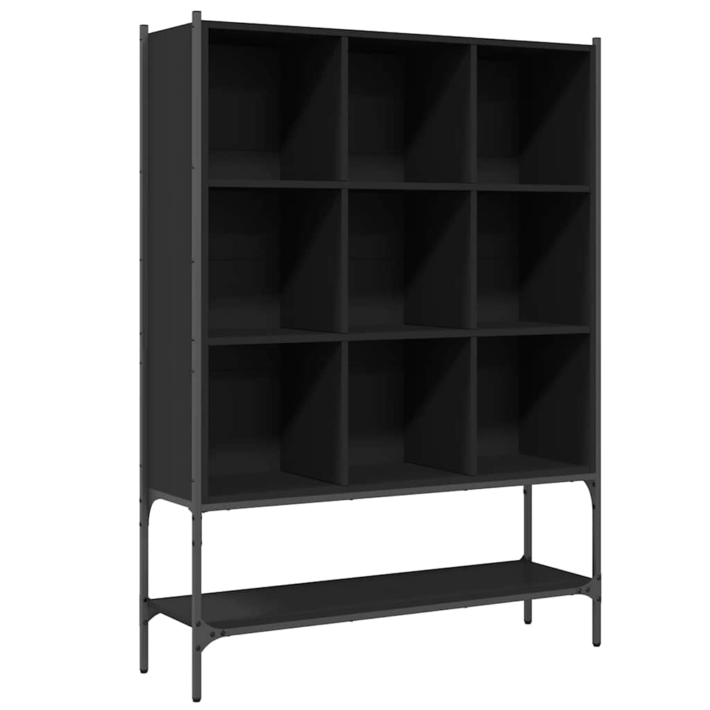 Black Bookshelf 102 X 30 X 141.5 Cm Engineered Wood