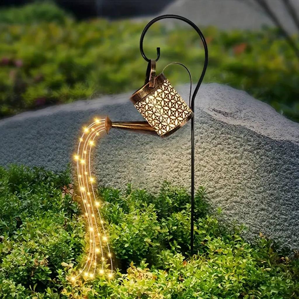 1pc Lampe Arrosoir Solaire Décorations de Jardin Extérieur Étanche Lumières de Douche Pour Extérieur Allée Jardin Patio Pelouse