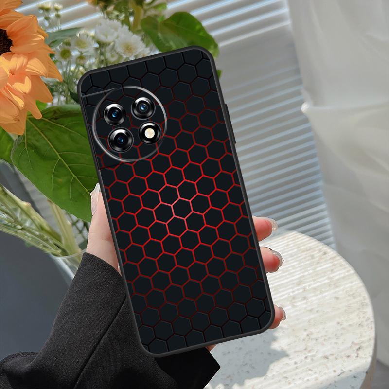 3D Hexagonal Lights Case For OnePlus 15 15R 12 12R 13T 13R 13 11 10 10R 10T 8T Nord 5 CE 2 3 4 Lite N20 N30 Cover