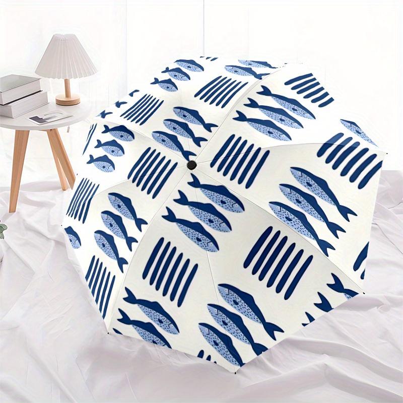 1pc Fish Marine Automatic Open/Close Umbrella, Portable Folding Umbrella for Travel, Themed Events,
