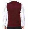 Men Vest Sweater V Neck Sleeveless Slim Fit Solid Color Knitted Pullover Slim Fit Mid Length Thickened Business Style