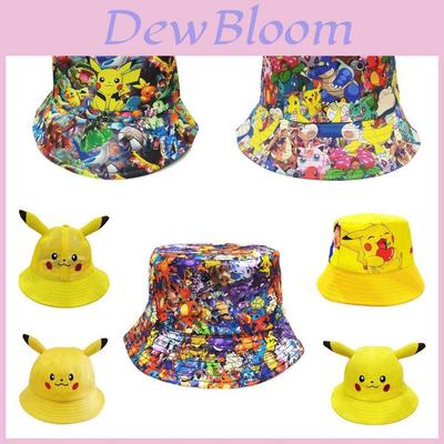 Stylový a praktický kbelíkový klobouk Pikachu pro děti i dospělé Ochrana proti slunci