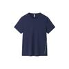 Anta Running Series Solid Color Logo Lettering Round Neck Pullover Short Sleeve T-Shirt Men Tops Midnight-Blue 152325109-5
