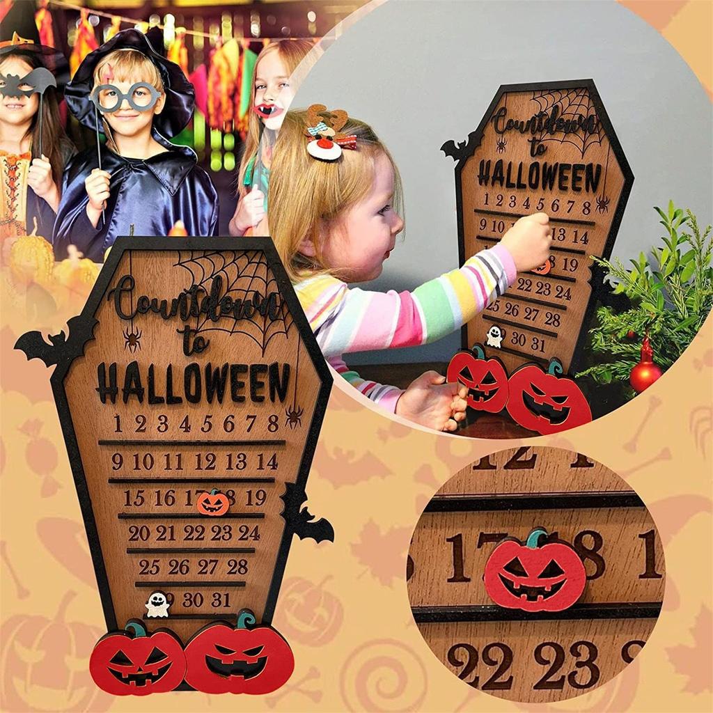 Countdown Halloween Calendar, Halloween Coffin Calendar, Mobile Block Calendar,  Arrival Calendar, Halloween Decoration