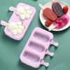 One-piece Ice Cream Mold with Lid and Stick Ice Tray Homemade Silicone Ice Cream Popsicle Mold DIY Ice Cream Mold