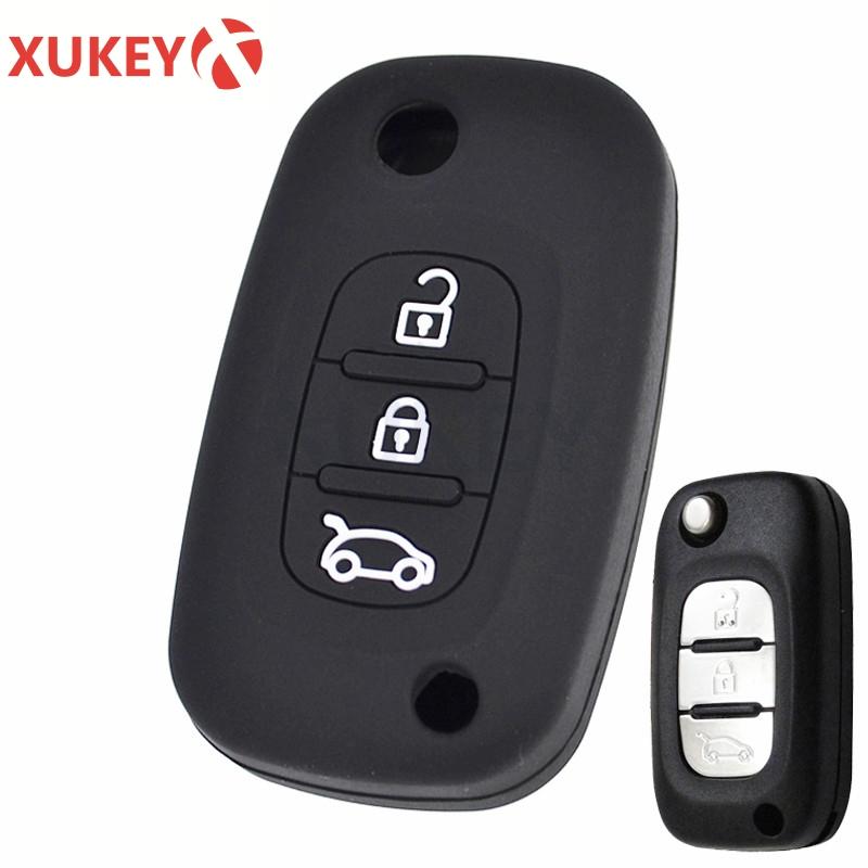 Silicone Car Key Case For Renault Megane Koleos Kadjar Clio Captur Kwid For Dacia Logan Duster    Cover Remote Fob