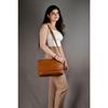 Leder Crossbody-Taschen für Damen Große Crossbody-Tasche mittlere Ledergeldbörse Jahrestagsgeschenk für sie Braune Umhängetasche Tasche Frau