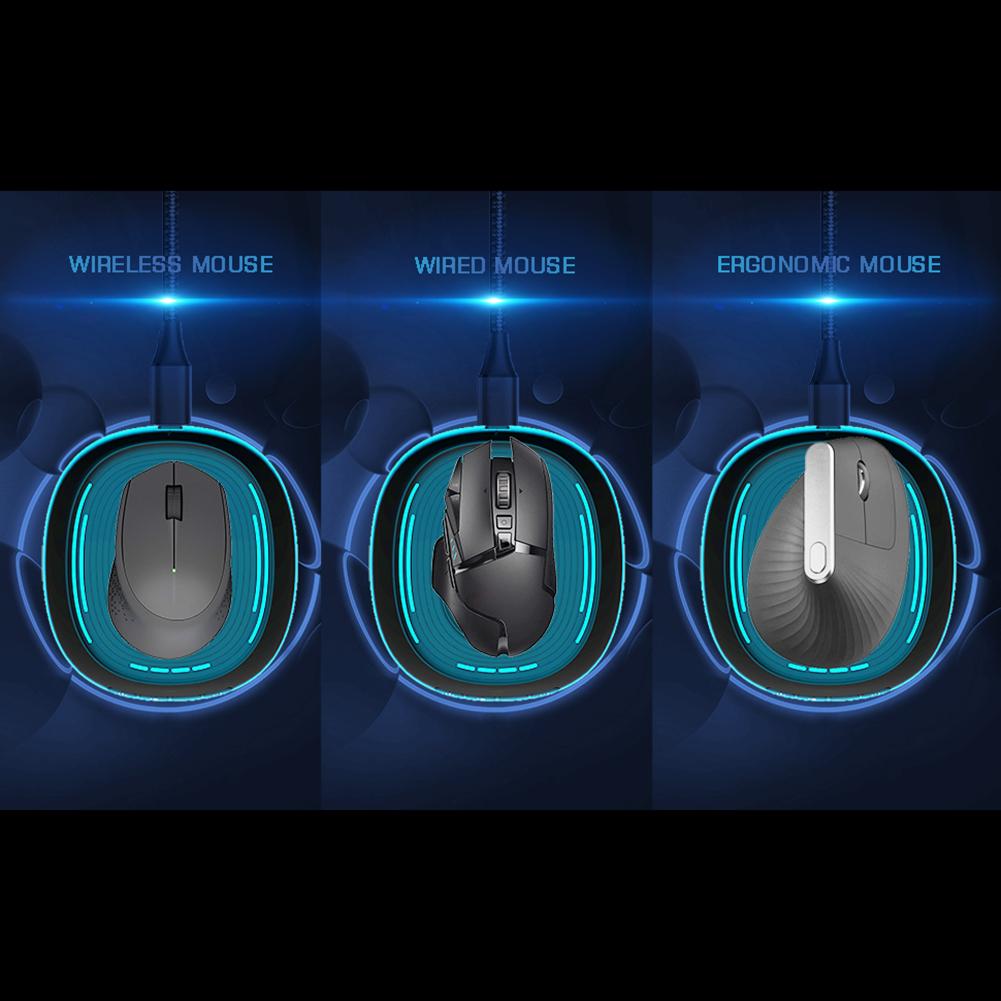 Undetectable Mouse Jiggler Automatic Computer Mouse Mover RGB Lights Mouse with Timer ON/Off Switch for Computer