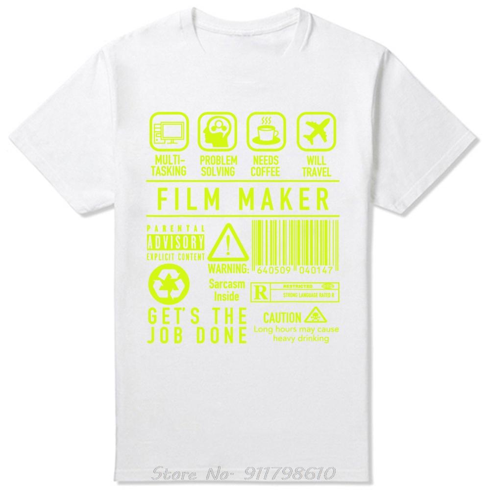 Funny Film Maker Men's Clothing Streetwear Oversized T-shirt Movie Director Fitness T Shirt Filming Filmmaker Cotton Tshirt