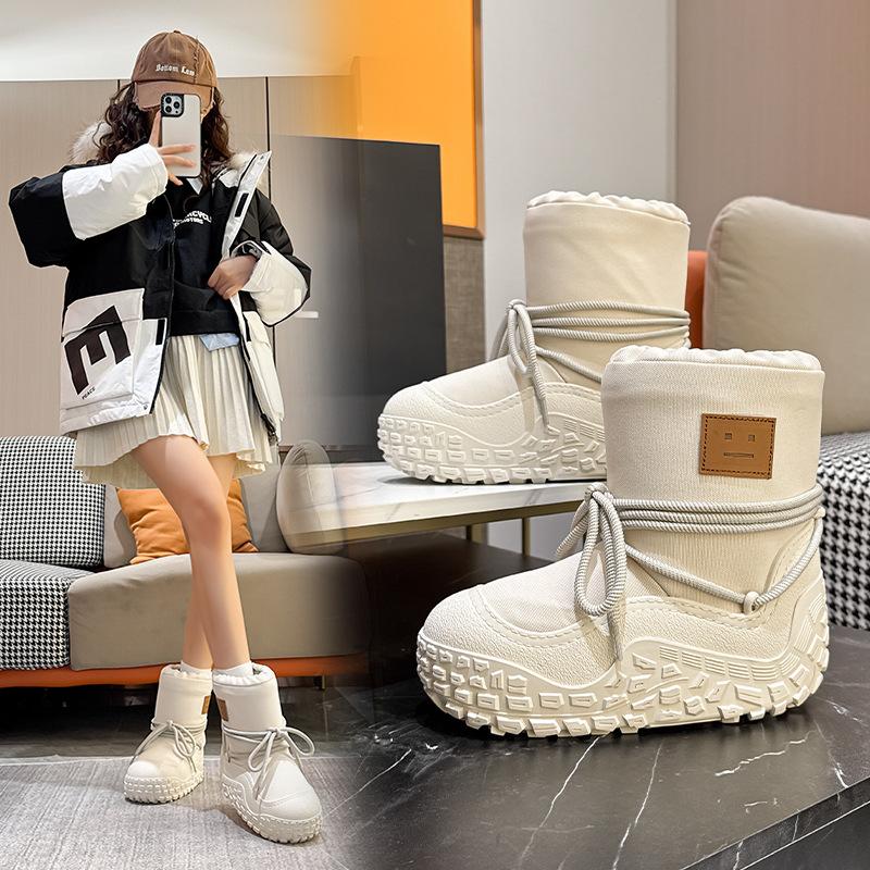 Winter Ladies Plus Velvet Warm Snow Boots High-top Thick-soled Women's Cotton Shoes Waterproof Winter Boots for Women