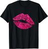Gåvor Vintage Sexig Rosa Läppstift Skönhetsläppar T-shirt