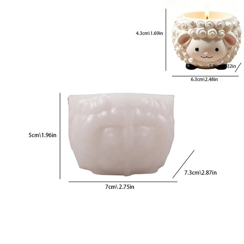 Silicone Material Sheep Candle Mold Soft Silicone Reusable Candle Mold Home Decoration