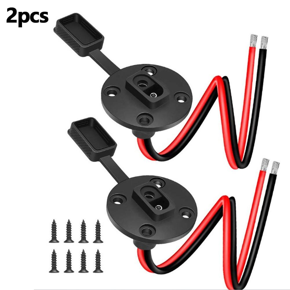 2PCS SAE Power Socket Sidewall Port Quick Connect Solar Panel Mount Connector