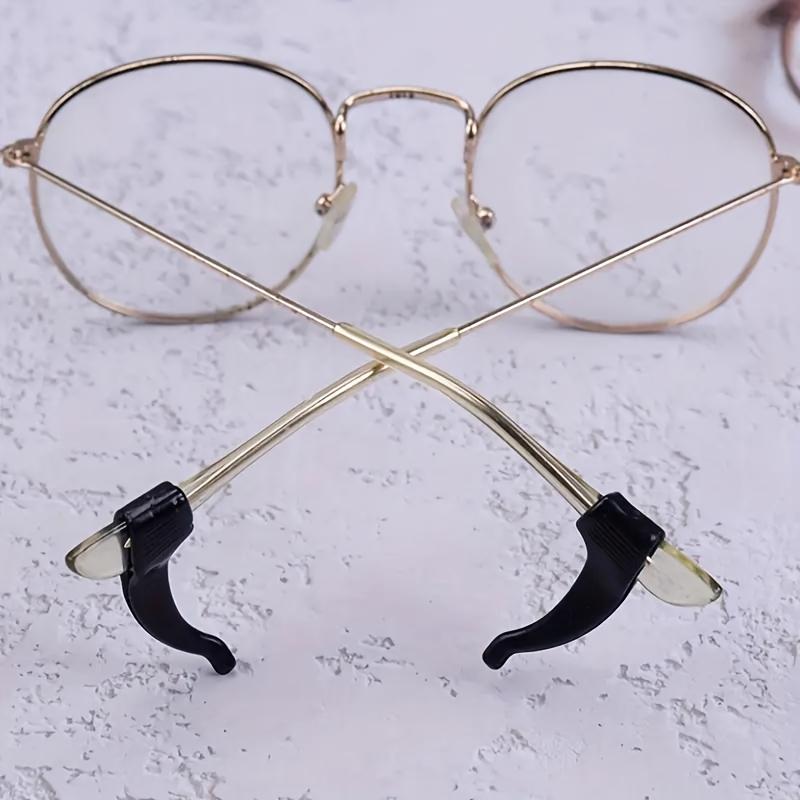 3PAIRS Silicone Anti-Slip Ear Hooks - Clear and Black, Suitable for Sports and Outdoor Activities, Comfortable Glasses Holder