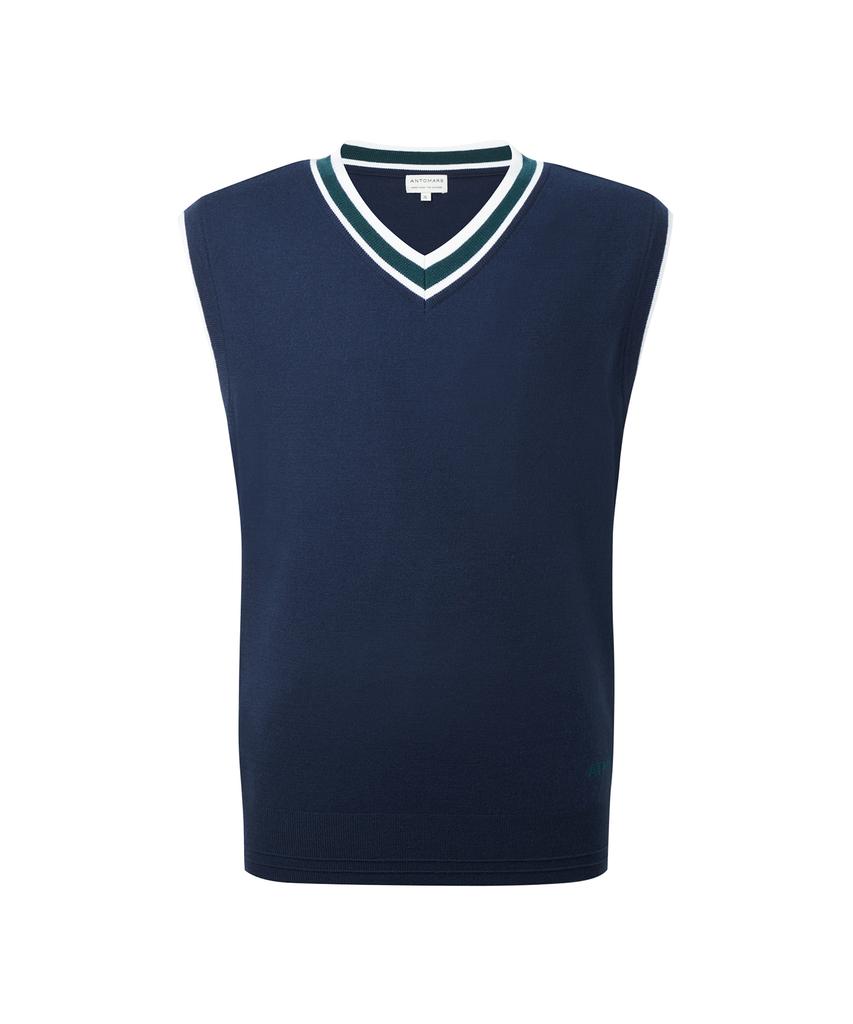 Antomas Atms V-Neck Knit Vest Men'S - Navy