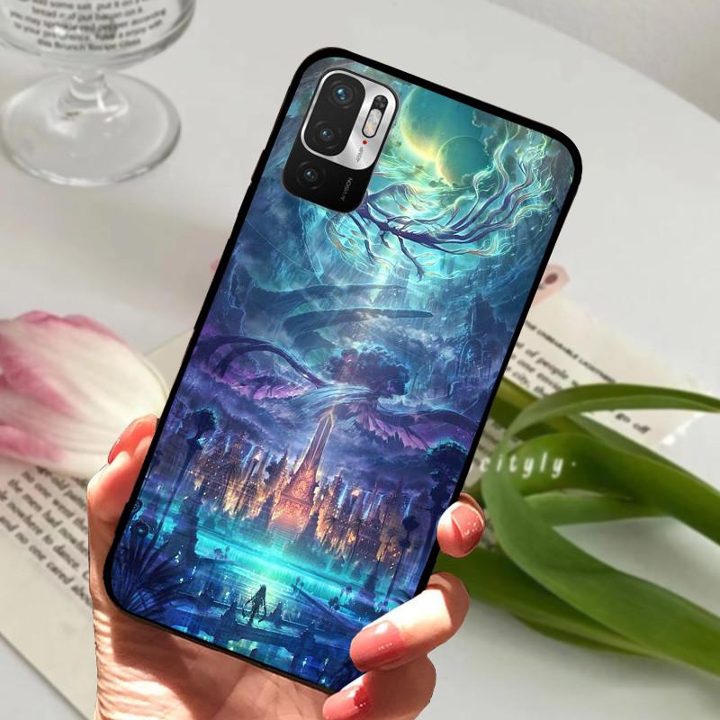 For Redmi Note 10T Case Note10 5G Geometric Design Silicone Soft TPU Back Covers For Xiaomi Redmi Note 10 JE Bumper Funda Capa