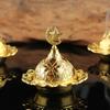 Middle East Ramadan Incense Burner Arab Gold Star Crescent Mini Handheld Incense Burner Home Festival Party Decoration Ornament